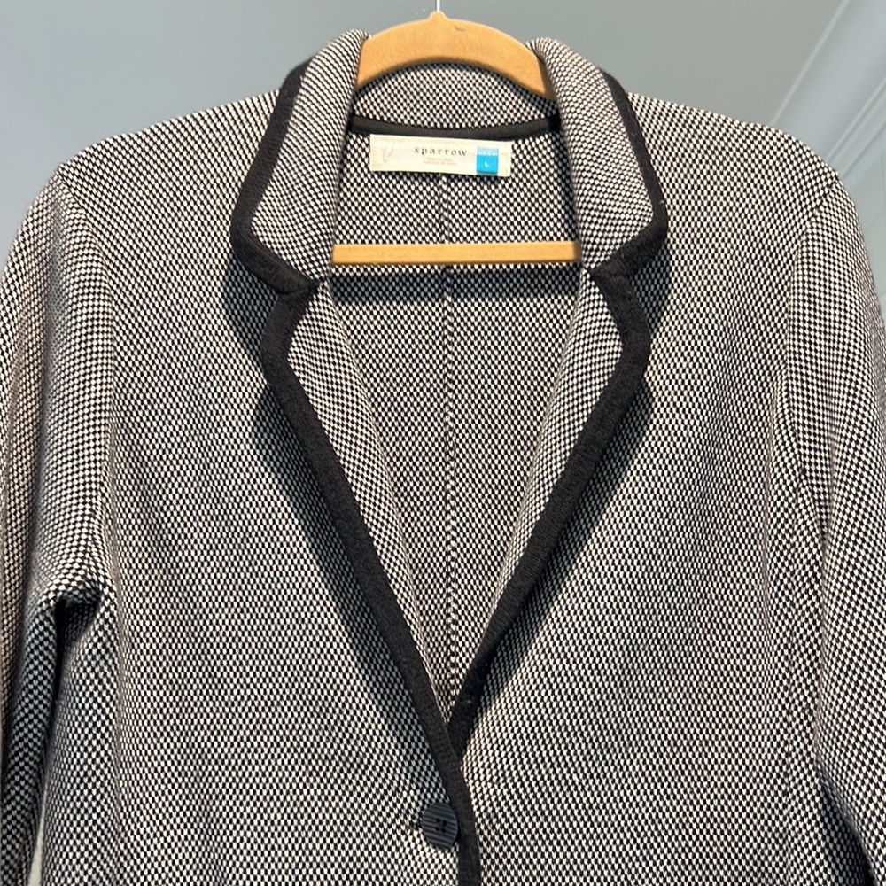 Knit Herringbone Button Front Jacket - image 2